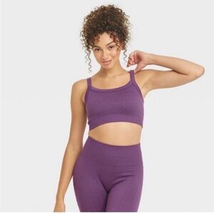 Women's Textured
Seamless Bra - JoyLab mulberry new